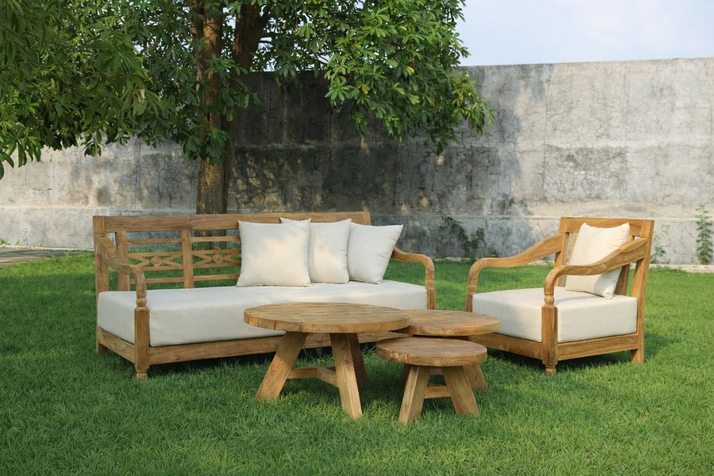 Teak Lounge Bench Dolce Vita – Luxury Outdoor Bench in Solid Teak
