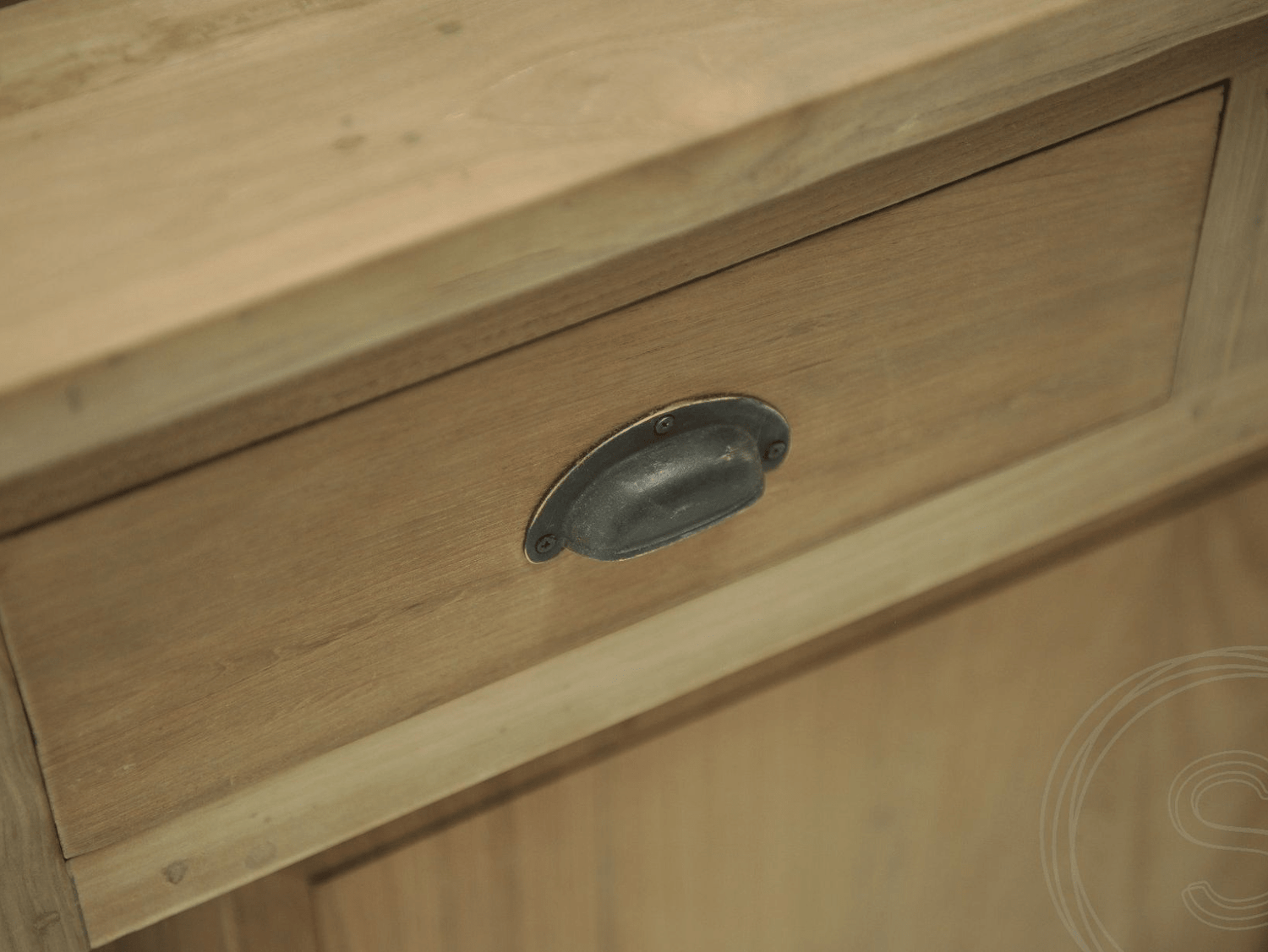 Teak vitrinekast 160cm - Souren Meubels