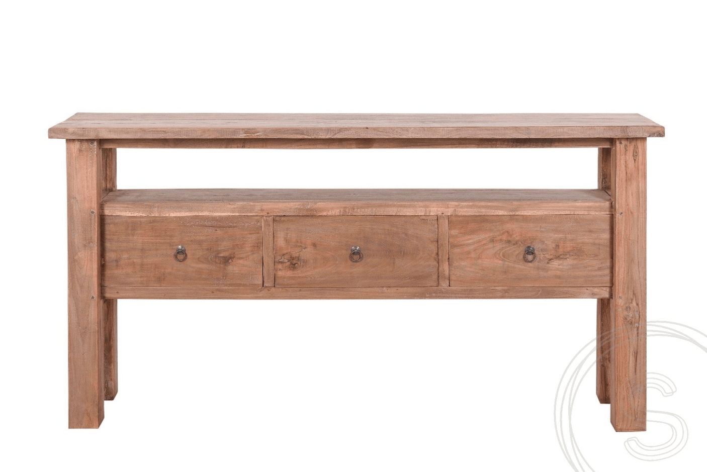 Teak sidetable 150cm oud hout - Souren Meubels