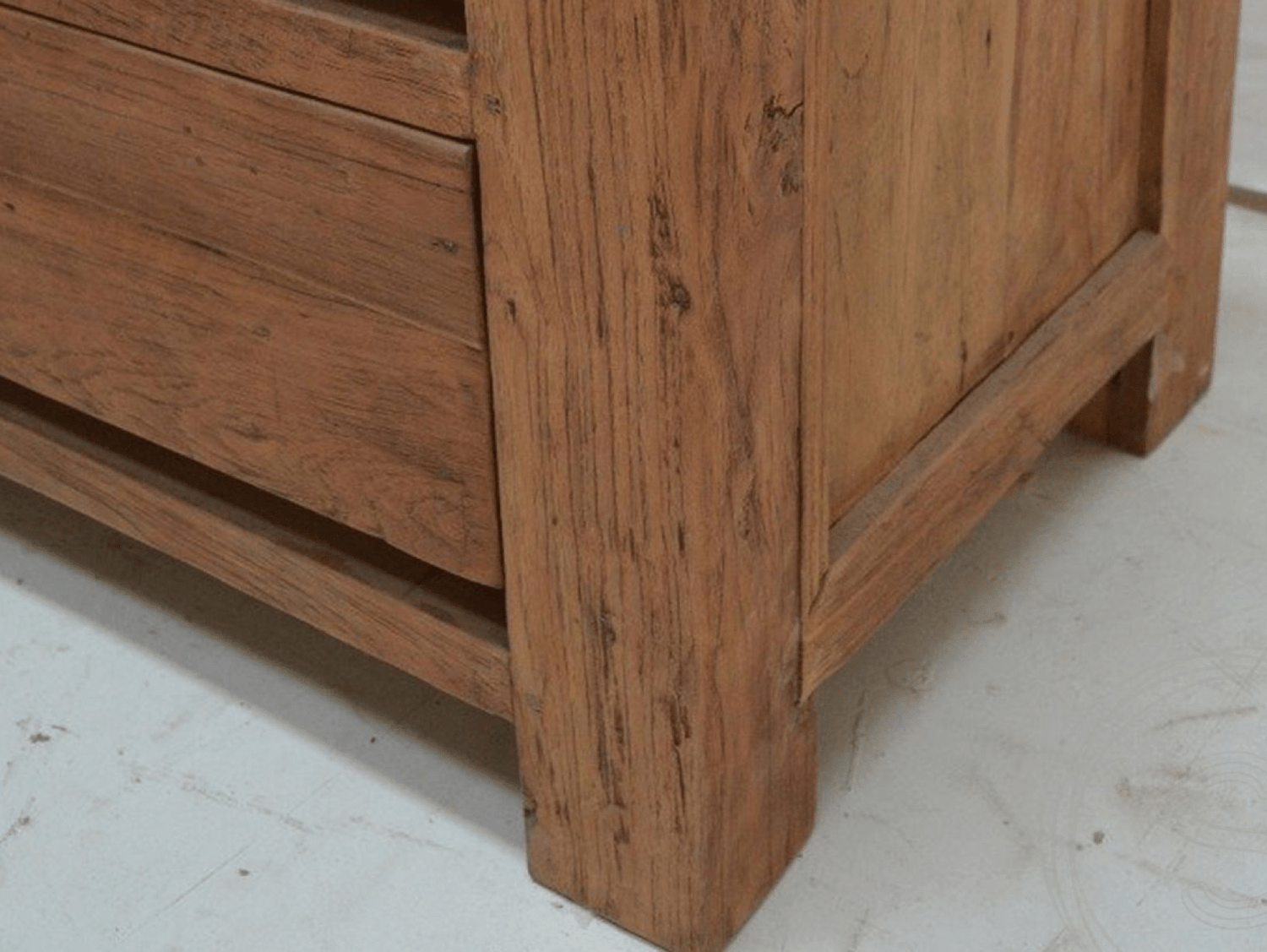 Teak tv-unit 6 drawers 200cm rustic
