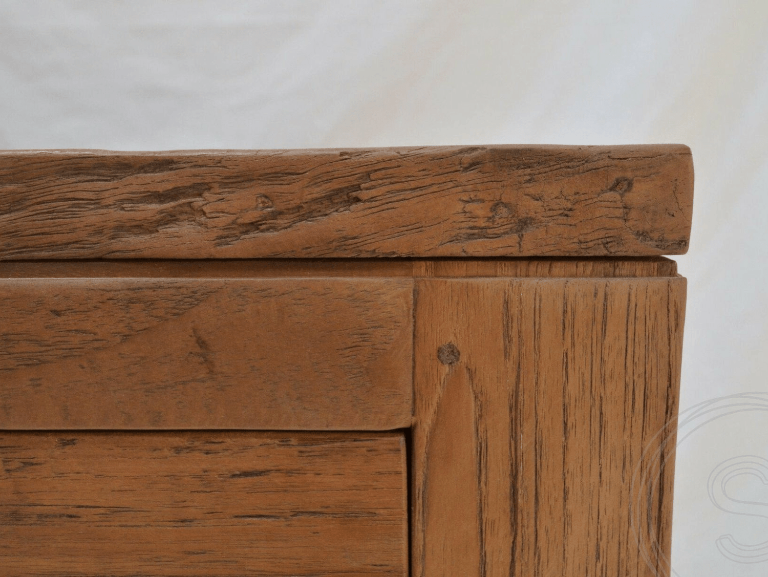 Teak tv-unit 6 drawers 200cm rustic
