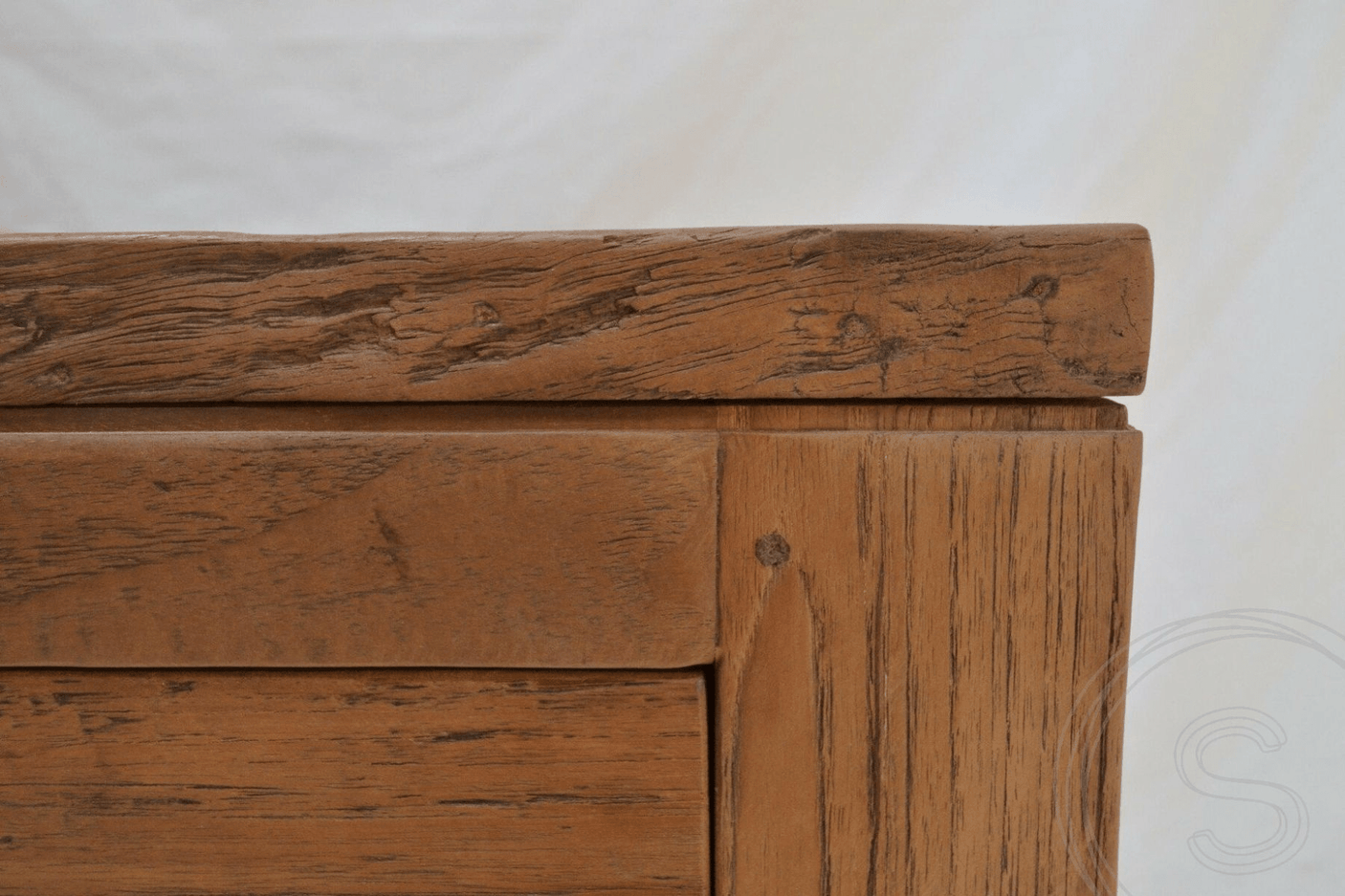 Teak tv-unit 6 drawers 200cm rustic