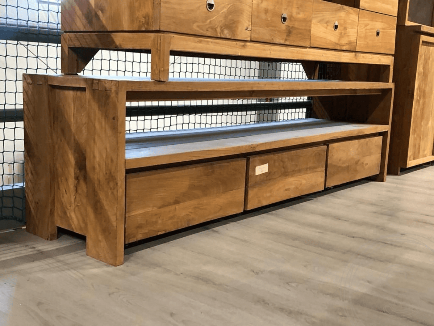 Teak TV-unit with 3 drawers