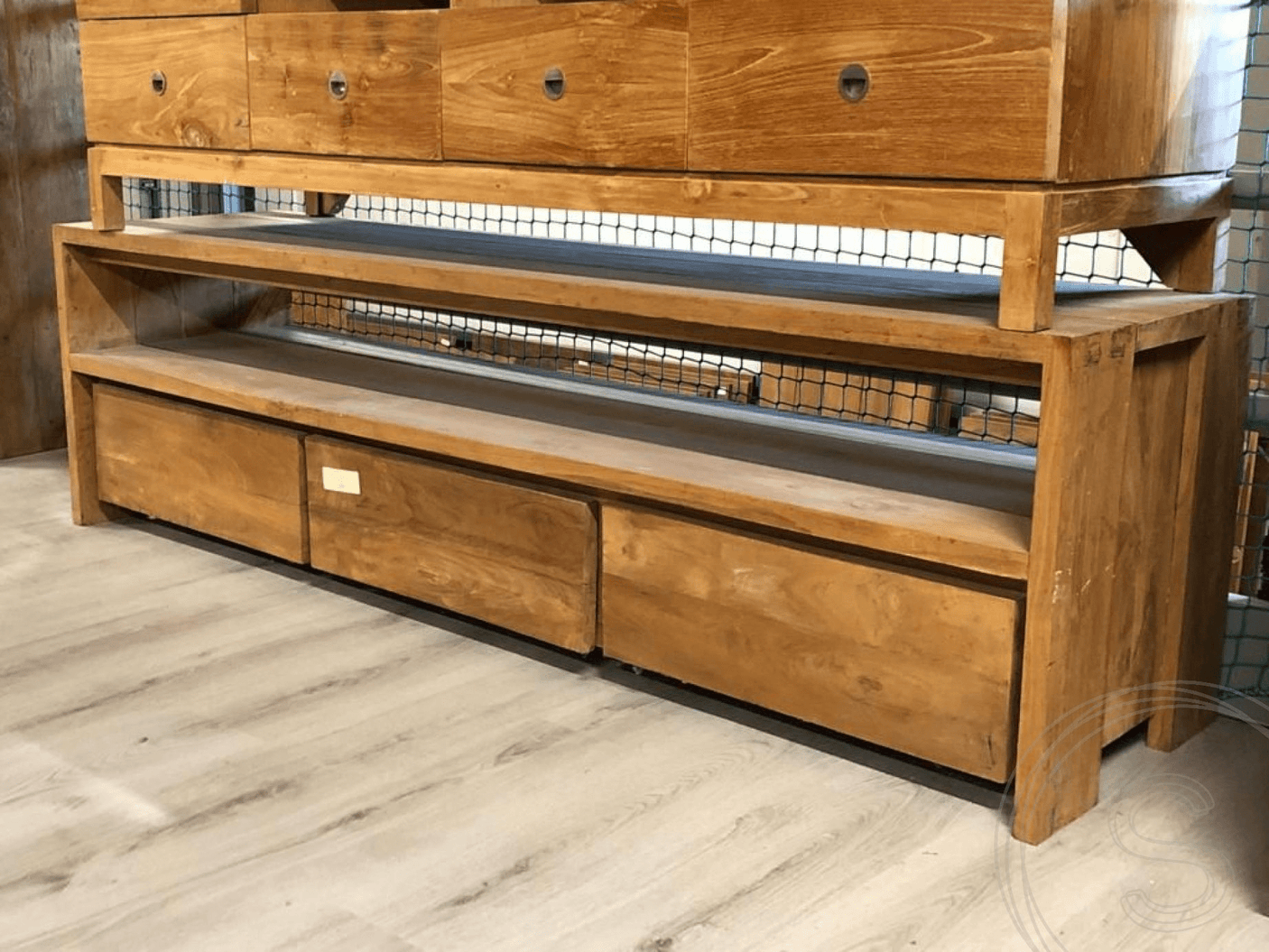 Teak TV-unit with 3 drawers