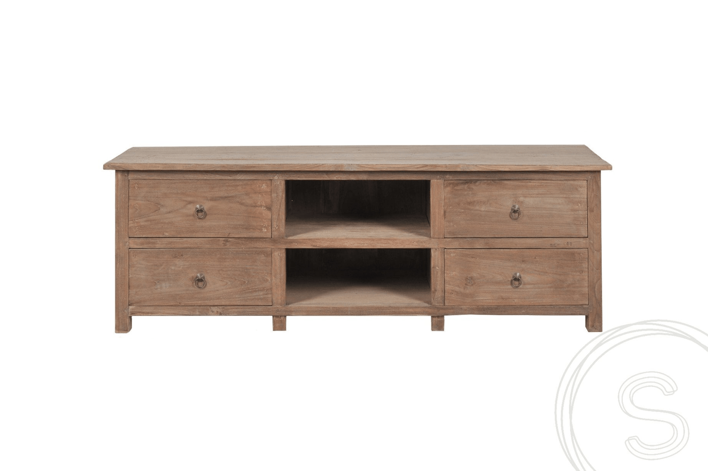 Teak tv-unit 150cm rustic