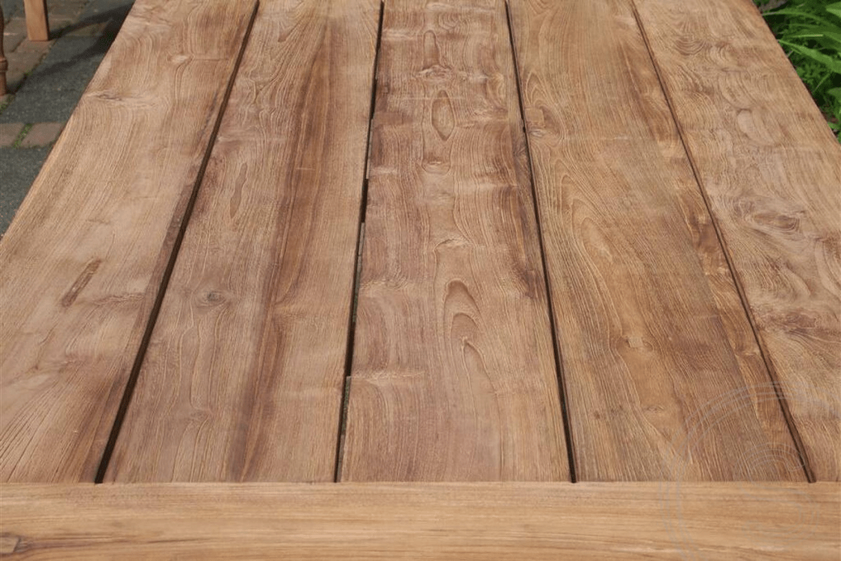 Teak garden table 200x100cm + 6 chairs Java