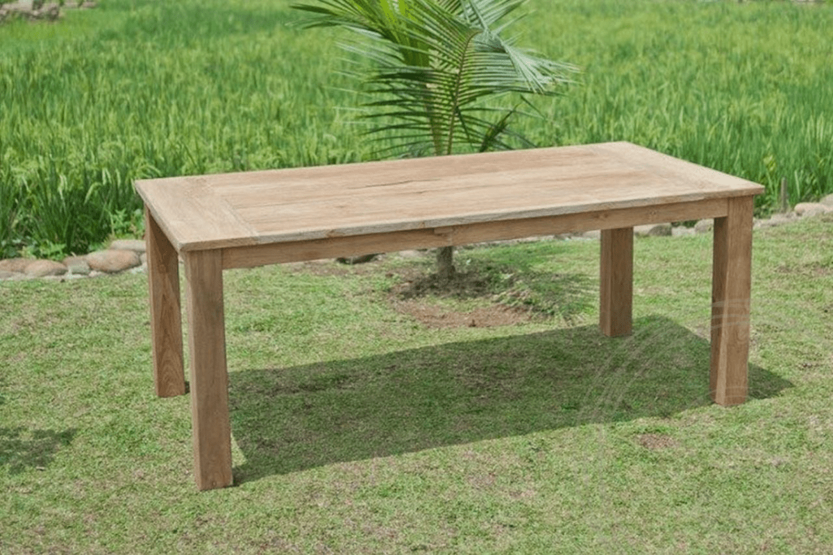 Teak garden table 200x100cm + 6 chairs beaufort