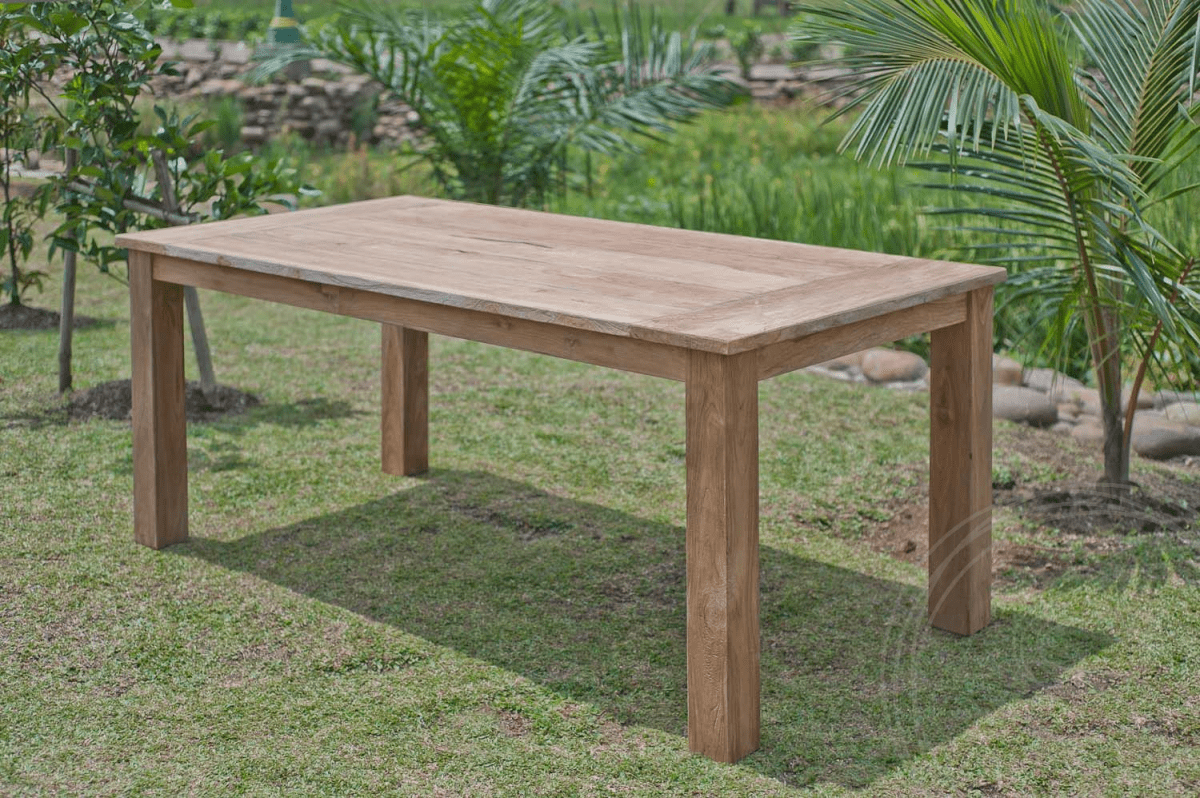 Teak garden table 200x100cm + 6 chairs beaufort