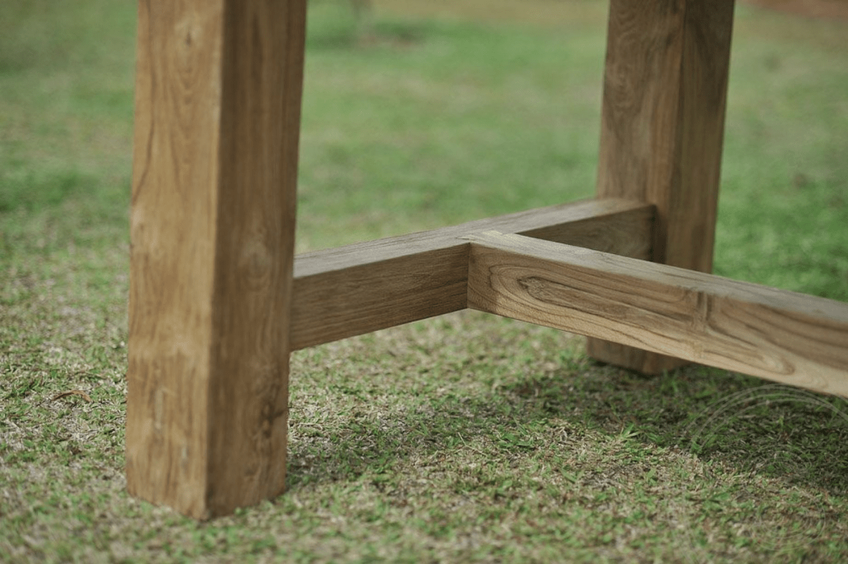 Teak garden table mammoth 200cm + 2 beaufort chairs + bench