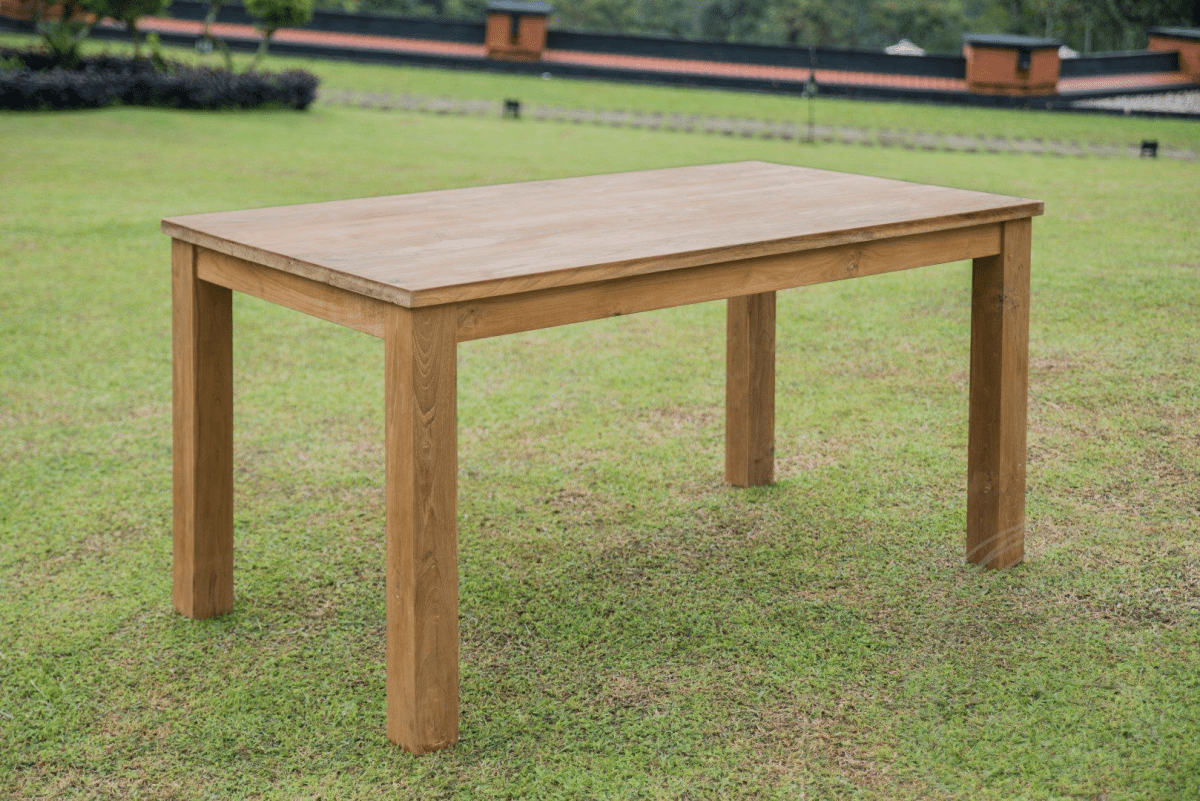 Teak table 160x90 + 6 chairs