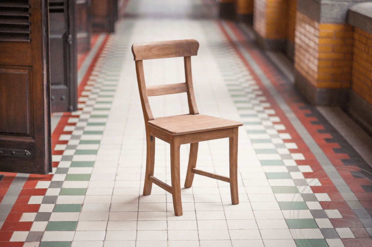 Teak table 300x100cm rustic + 10 chairs