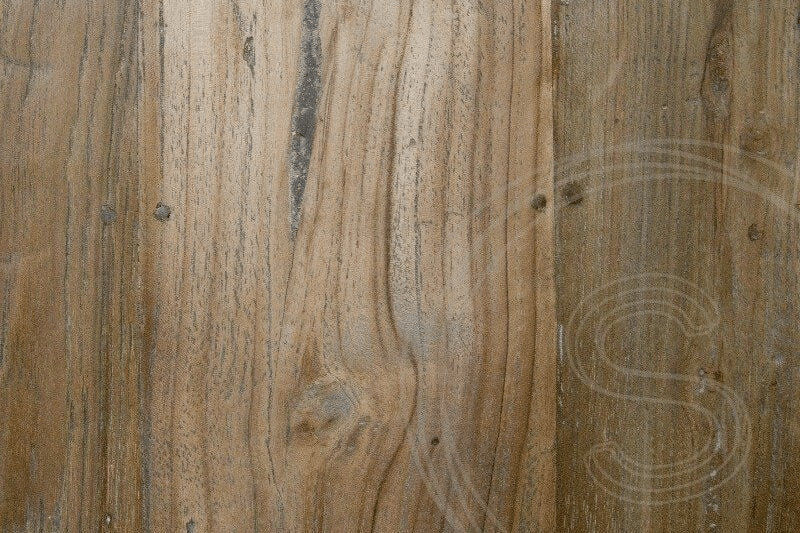 Teak table 300x100cm rustic + 10 chairs