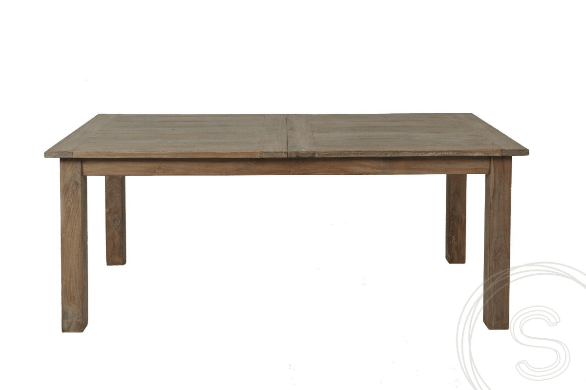 Teak table extendable 200-250-300x100 + 12 chairs