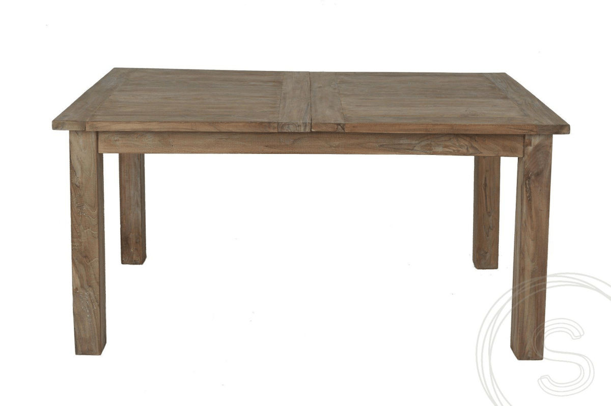 Teak table extendable 160-210-260x90 + 10 chairs