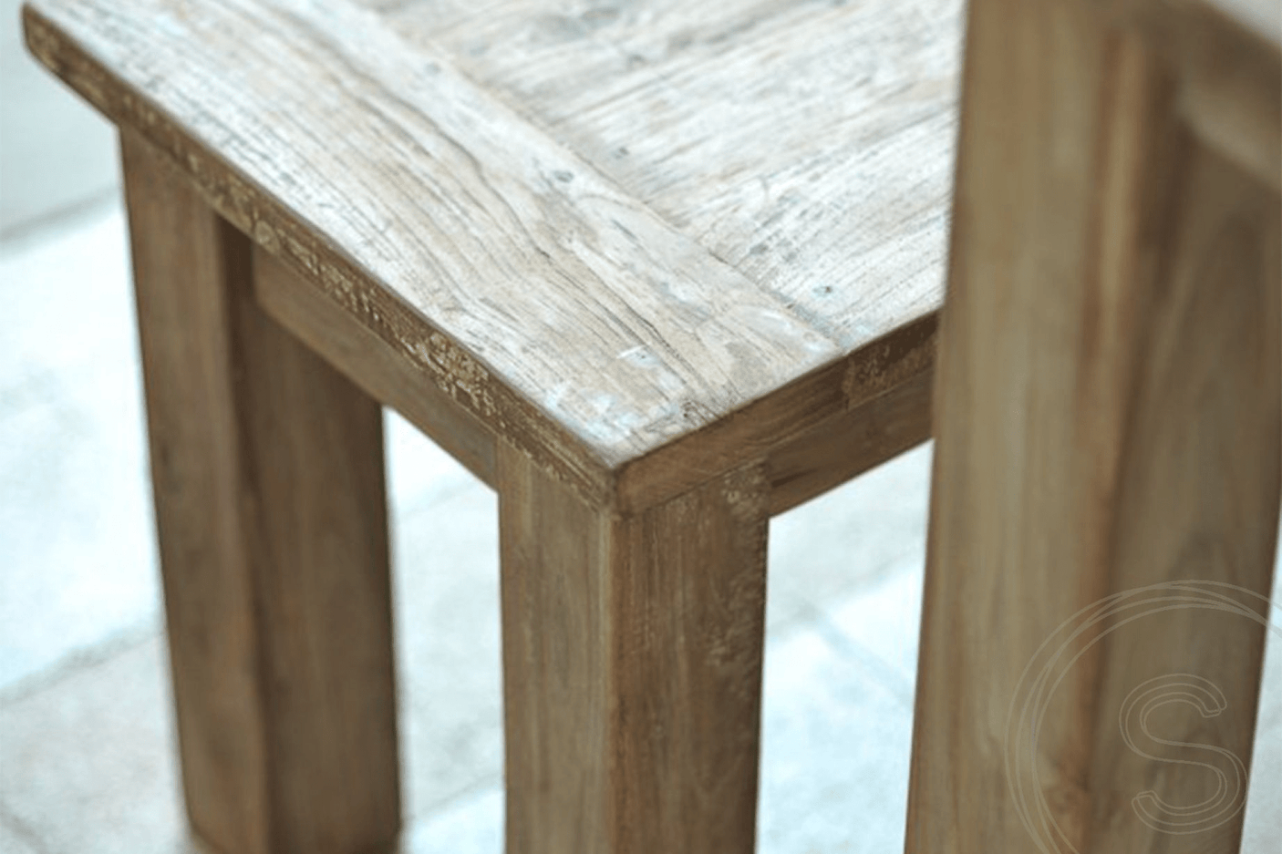 Teak bank 200cm oud hout - Souren Meubels