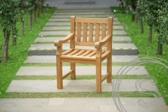 Teak garden table 180 x 90 + 6 garden chairs elephant