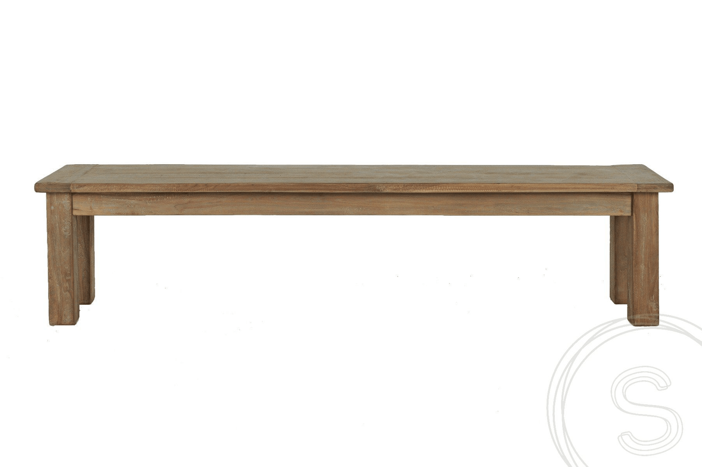 Teak bank 140cm oud hout - Souren Meubels