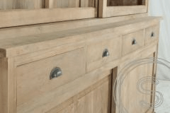 Teak vitrinekast 200cm - Souren Meubels