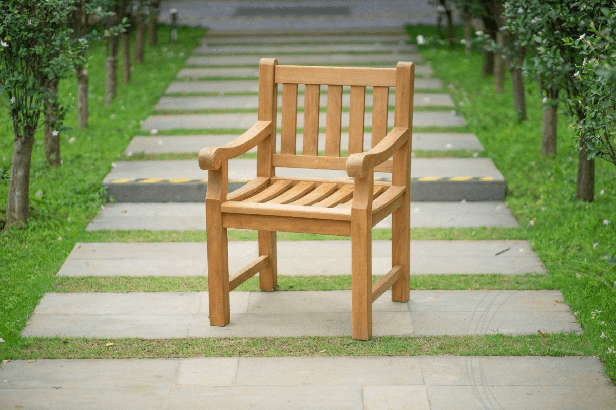Teak garden table 260 x 100 + 8 garden chairs elephant