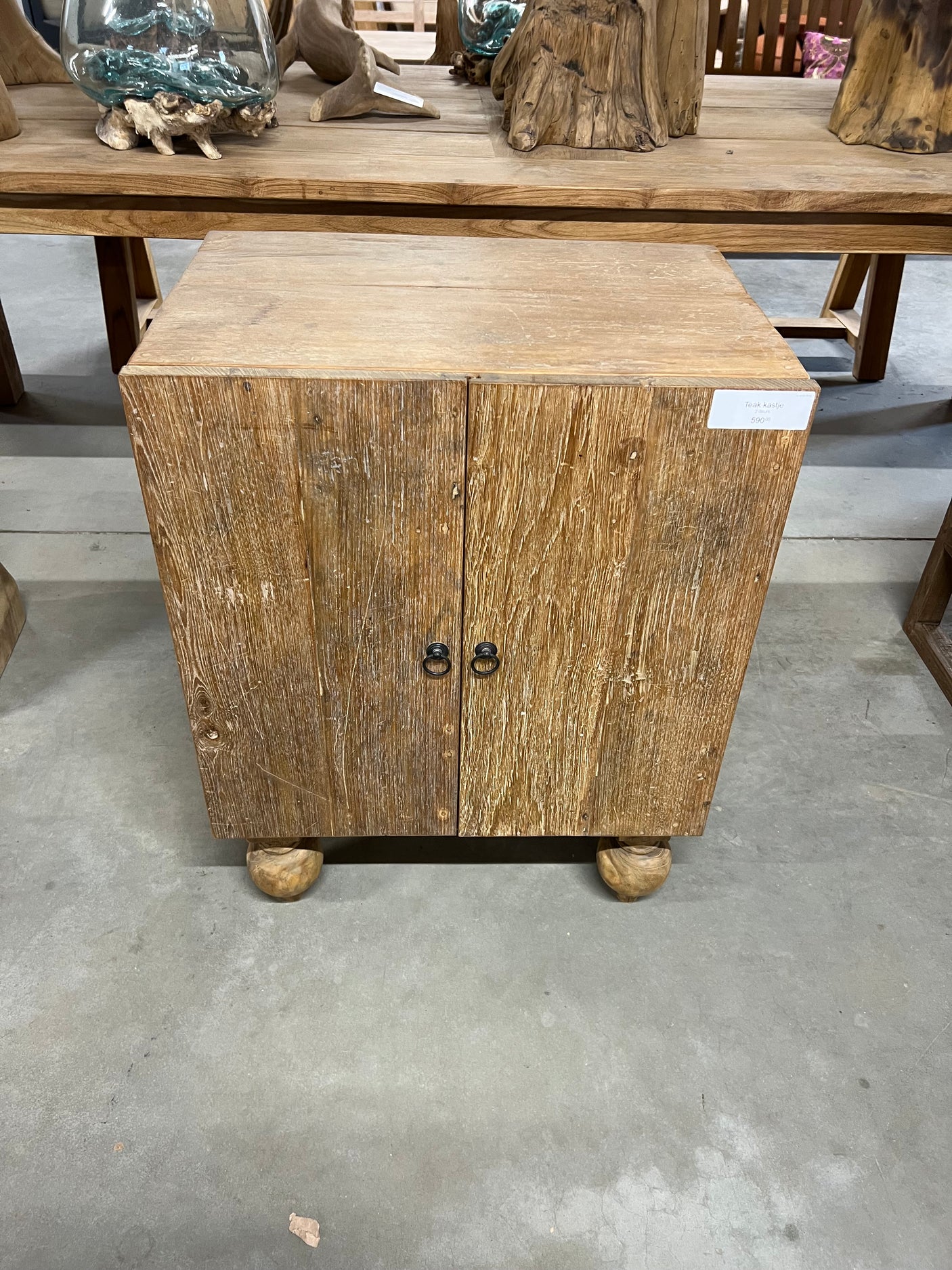Teak cabinet 2 doors - 60x41x80cm