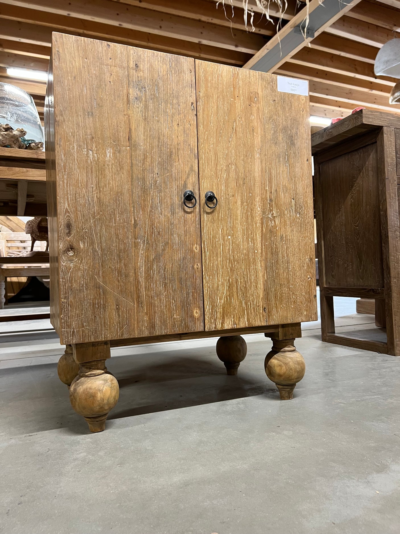 Teak cabinet 2 doors - 60x41x80cm