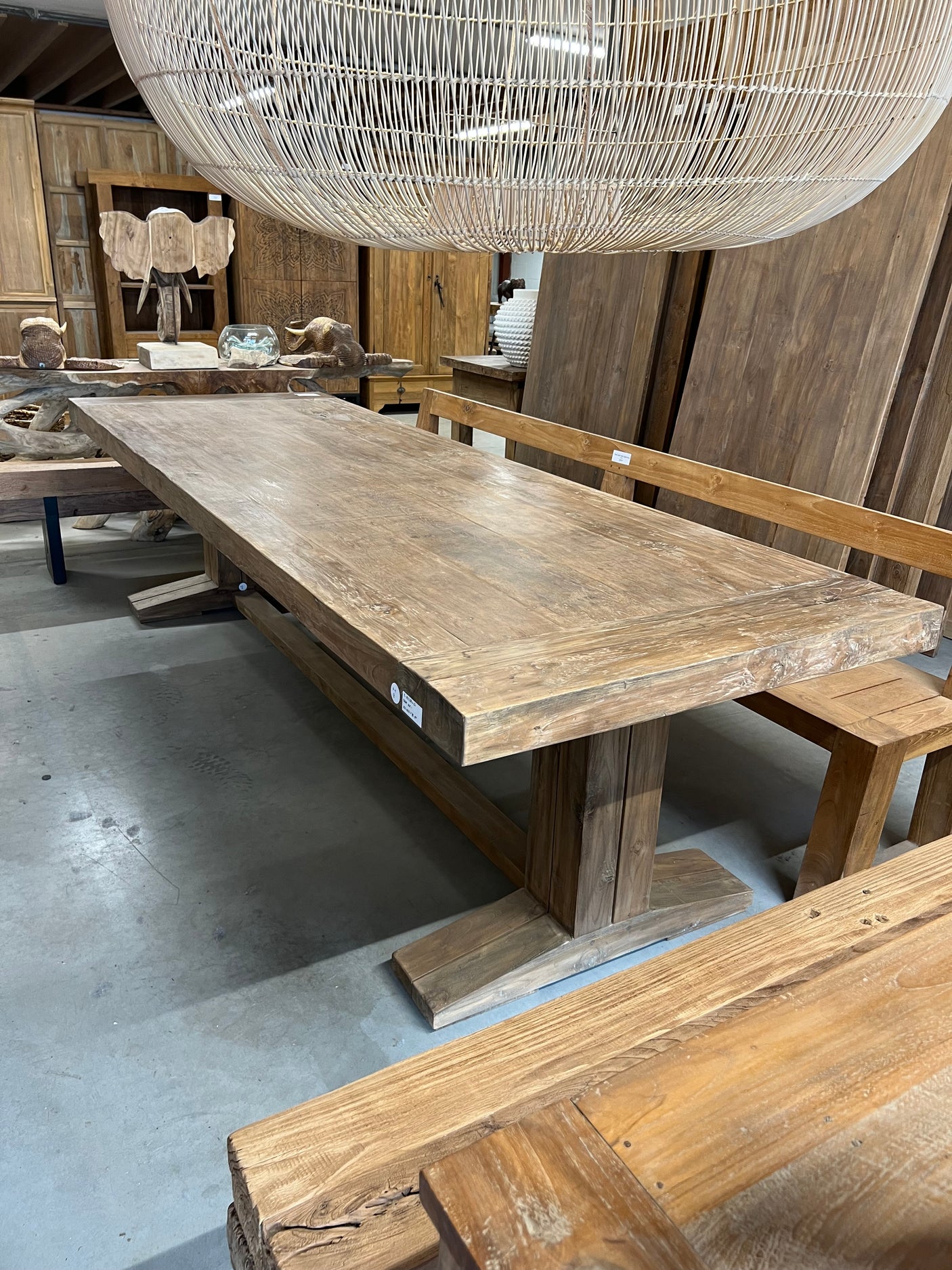 Teak monastery table - 300x100x79cm