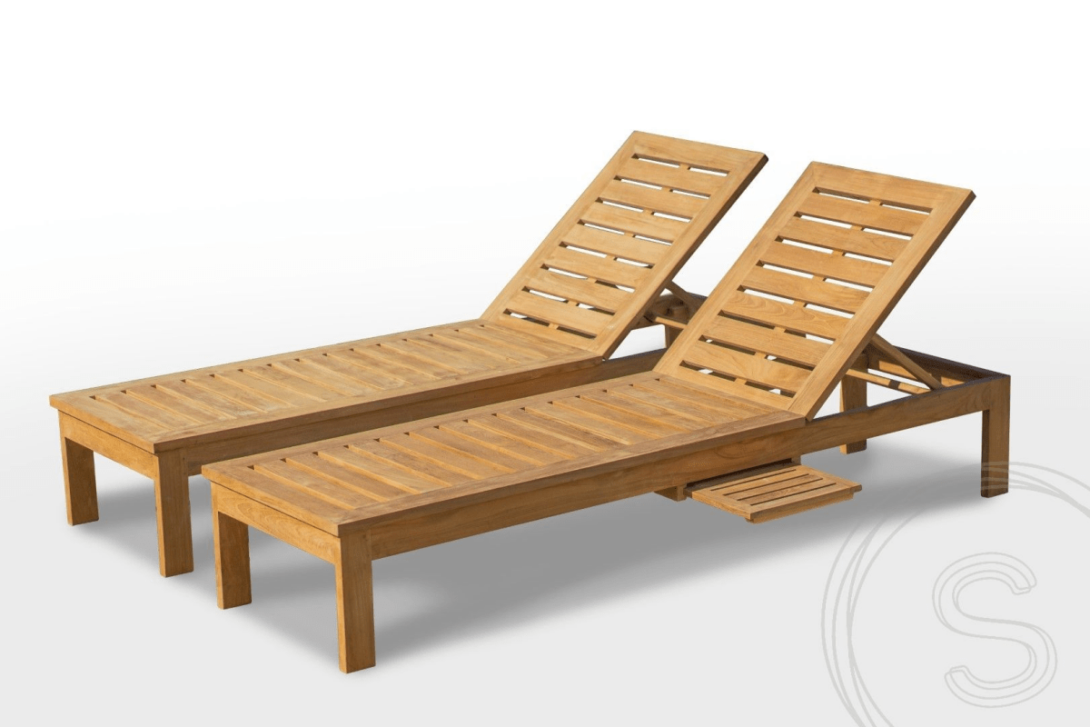 Teak lounger 2 x