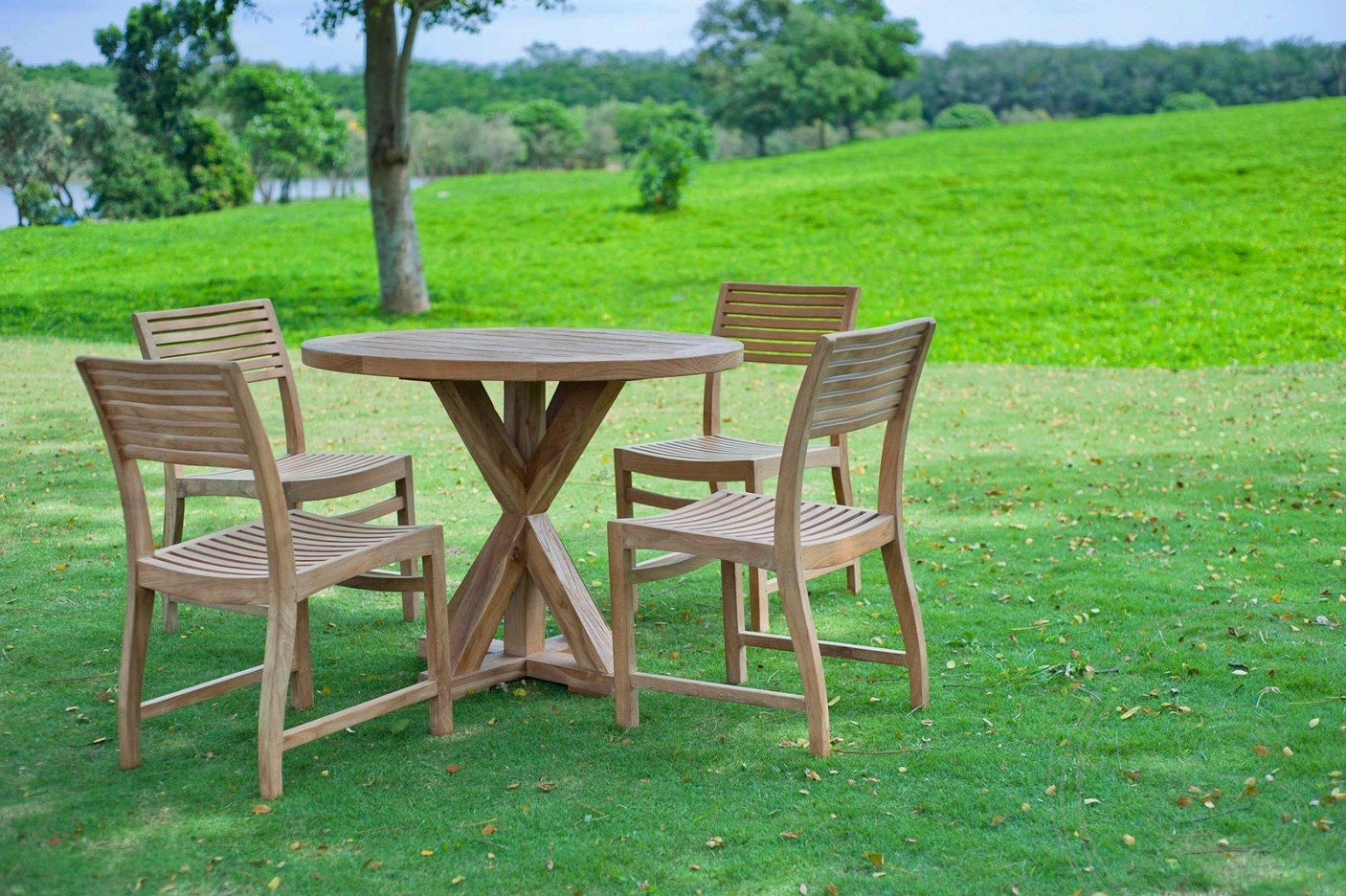 Round garden table 100cm Cross