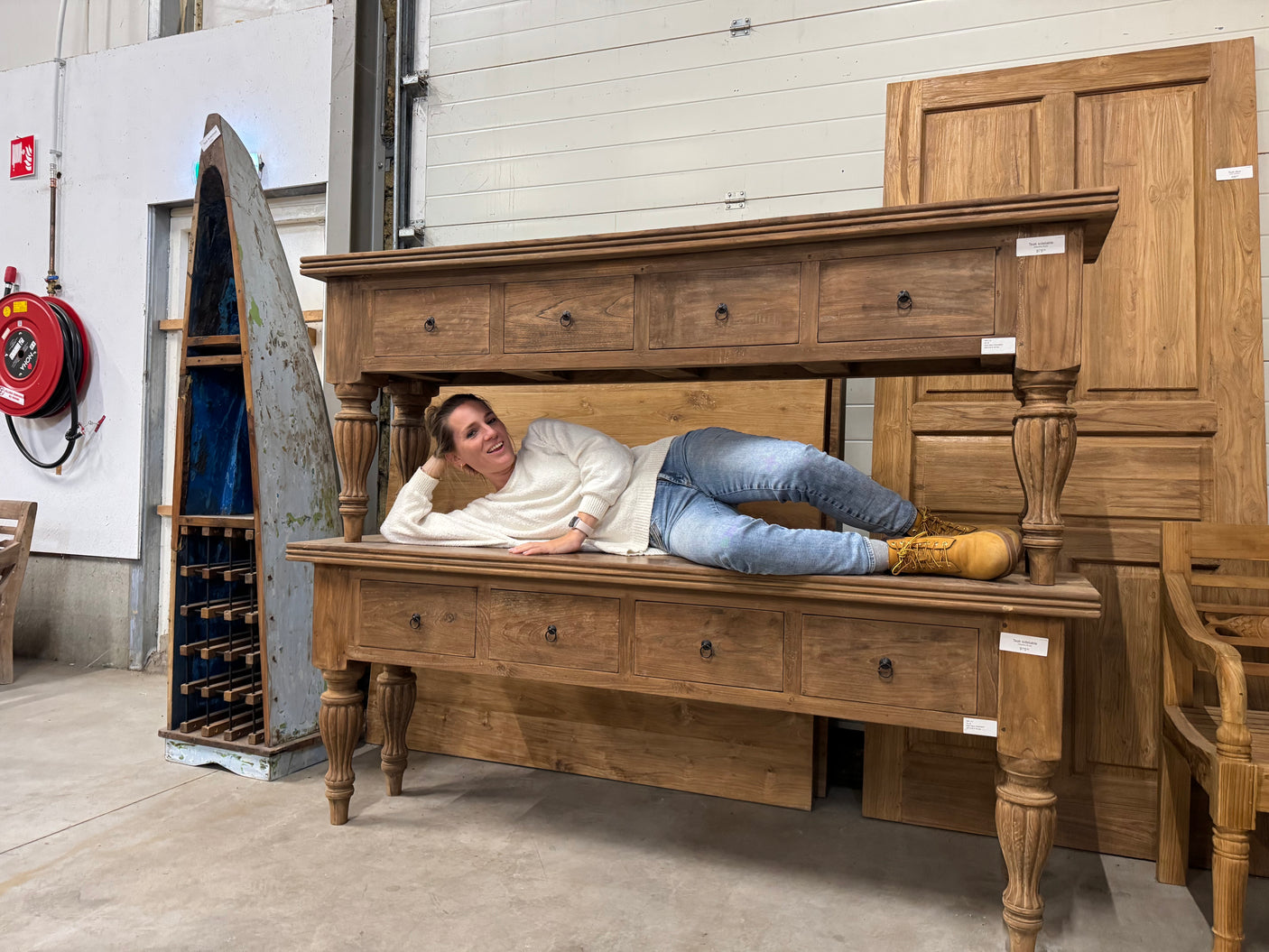 Teak Side Table Reclaimed