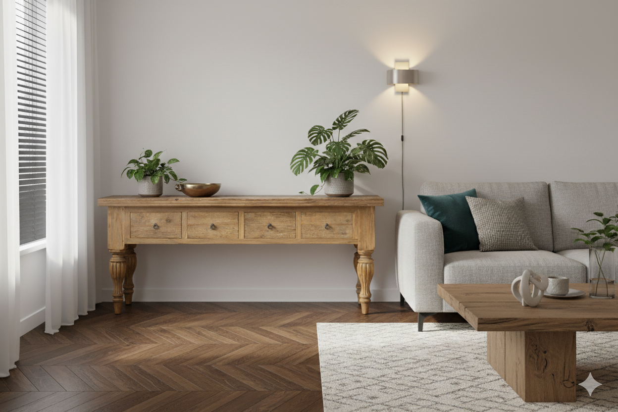 Teak Side Table Reclaimed