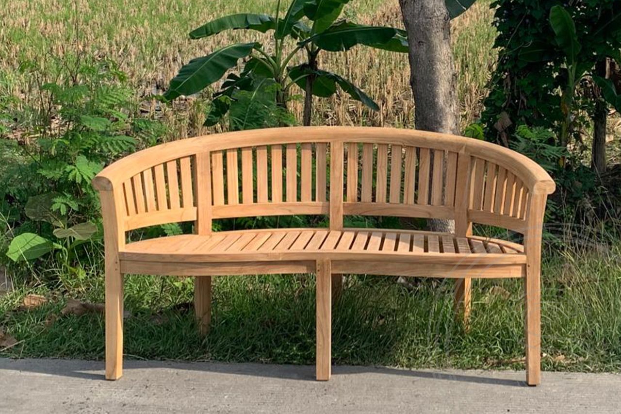 Teak banana bench