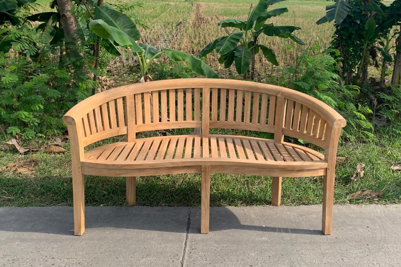 Teak banana bench