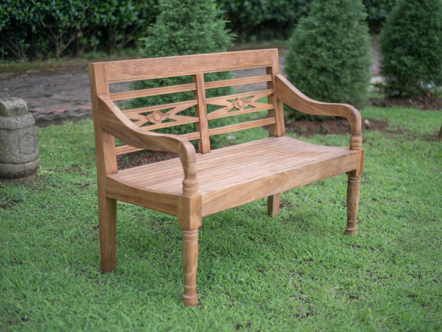 Teak garden bench Java 2-seater