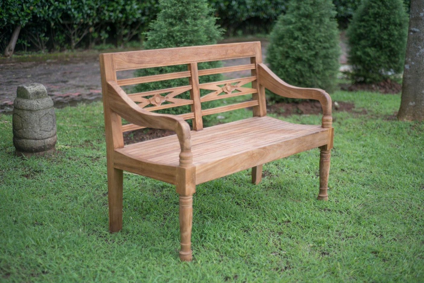 Teak garden bench Java 2-seater