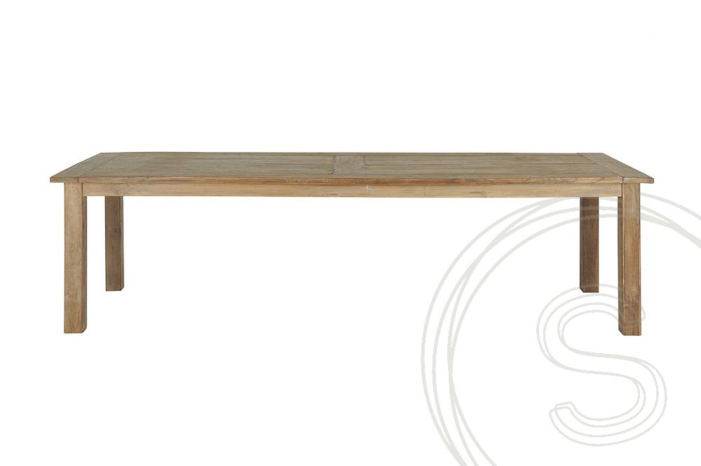 Teak tafel 350 x 120 oud hout - Souren Meubels