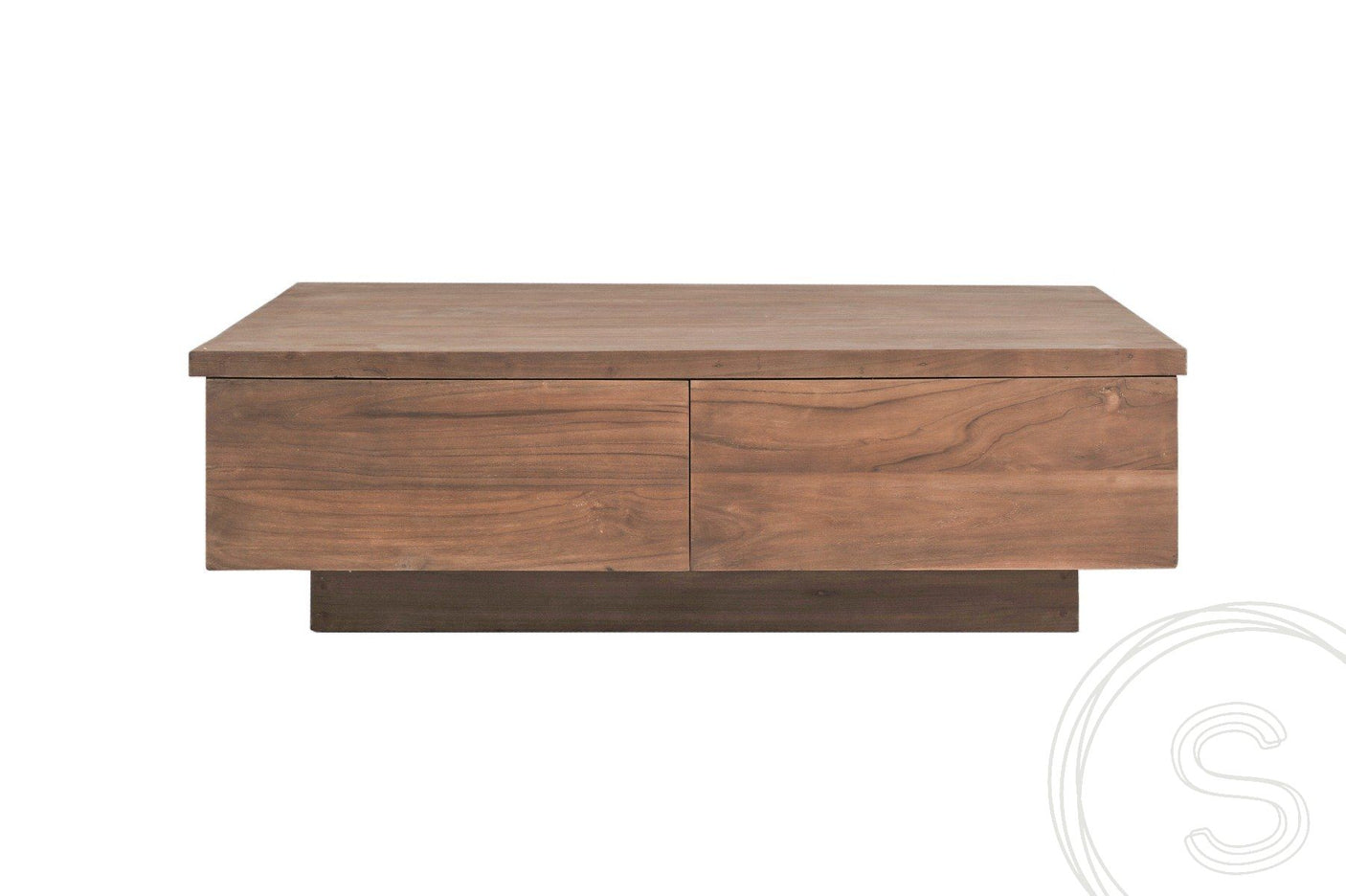 Teak coffee table block 110x70cm
