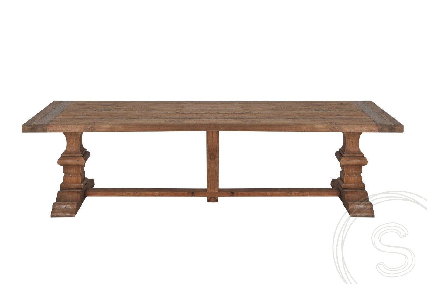 Teak kloostertafel 300x100 - Souren Meubels