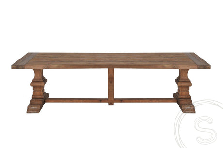 Teak kloostertafel 320x110 - Souren Meubels