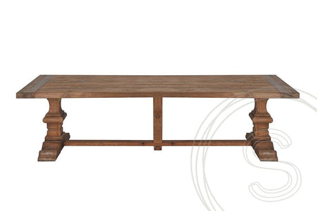 Teak kloostertafel 350x120 - Souren Meubels