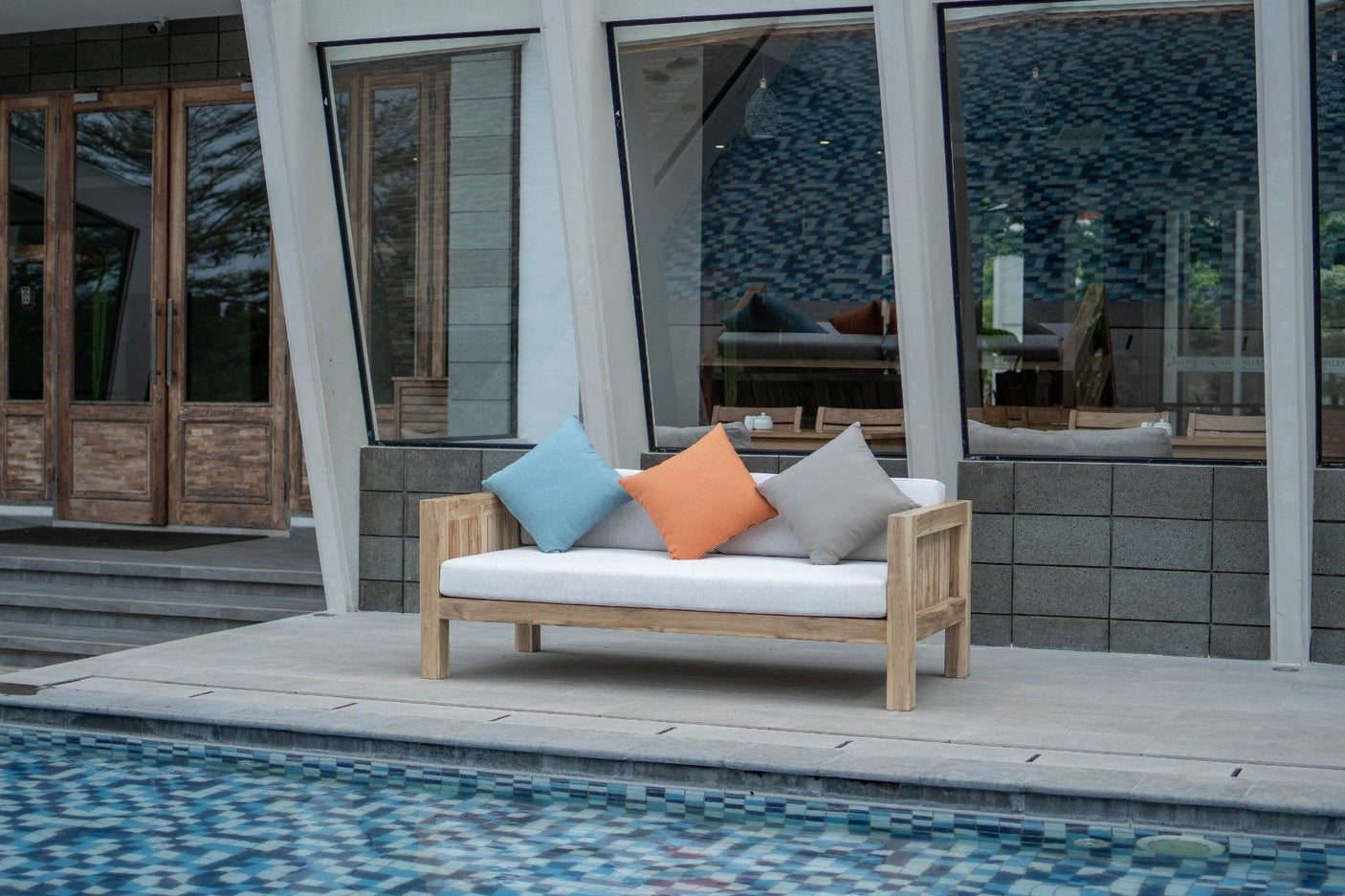 Teak Loungebank Algarve - Souren Meubels