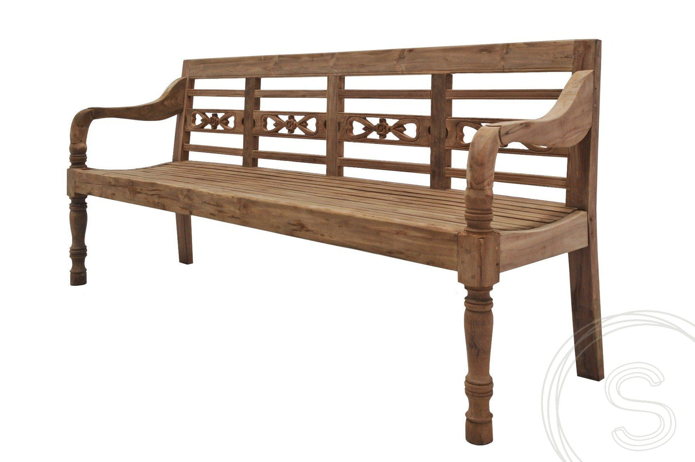 Teak garden bench Java 4-seater