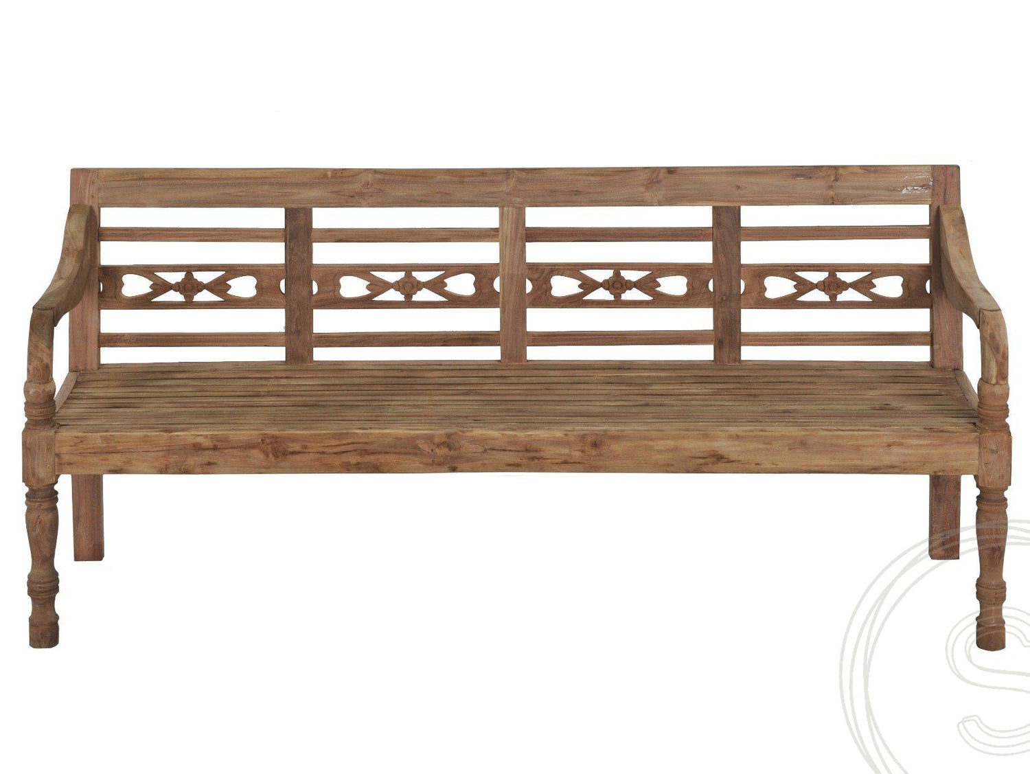 Teak garden bench Java 4-seater