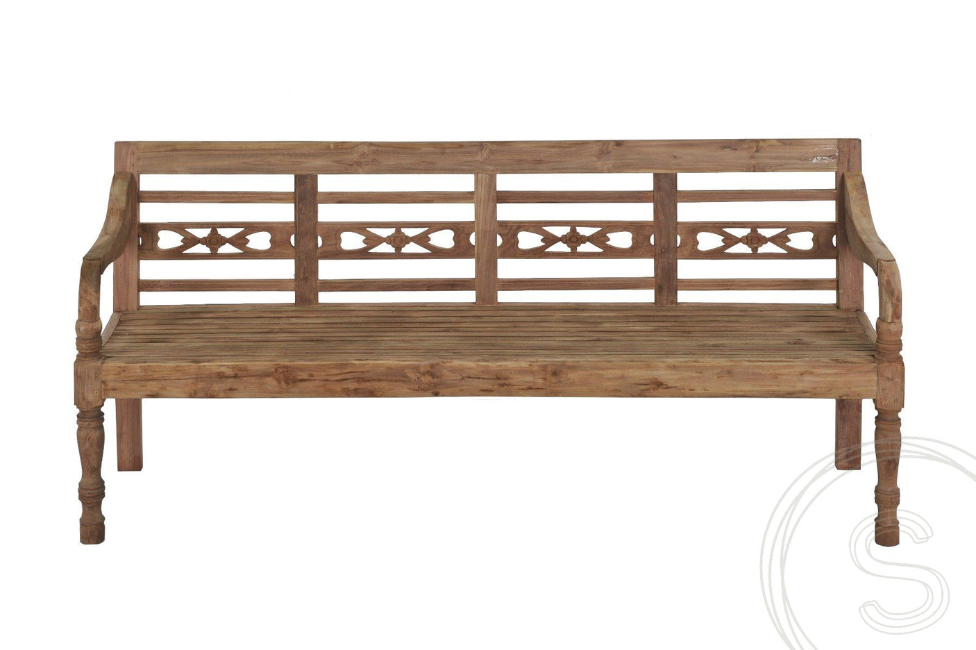 Teak garden bench Java 4-seater