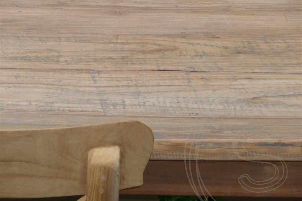 Teak tafel 300 x 100 cm oud hout - Souren Meubels