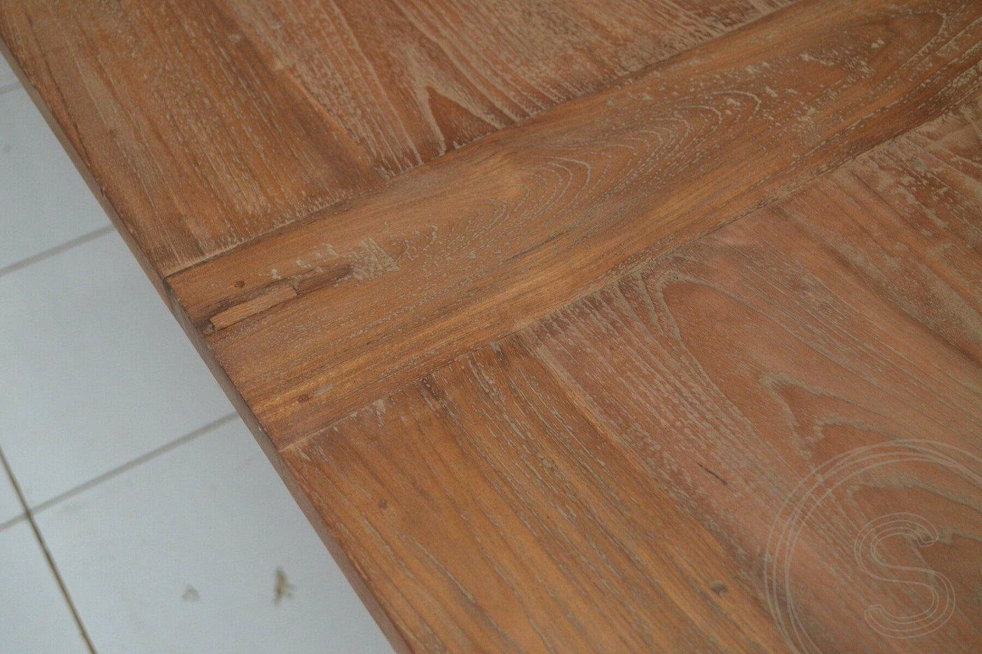 Teak tafel 350 x 100 oud hout - Souren Meubels