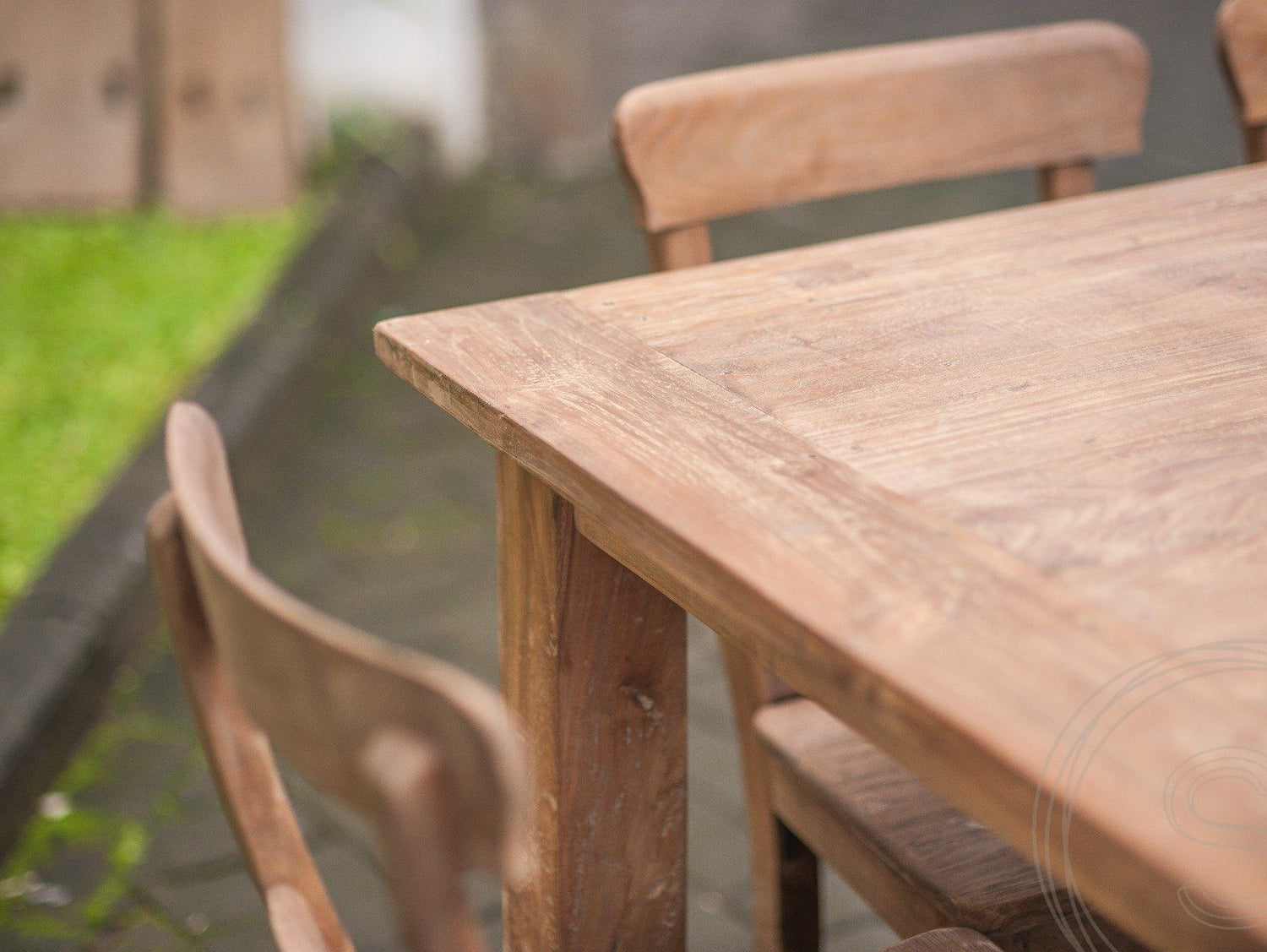 Teak table 80x80 rustic