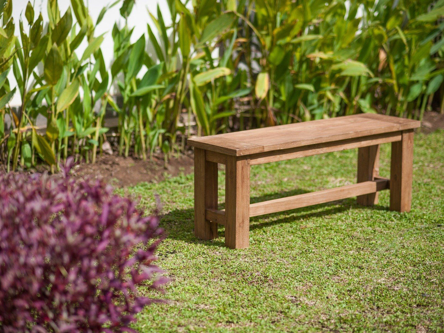Teak garden bench 100cm
