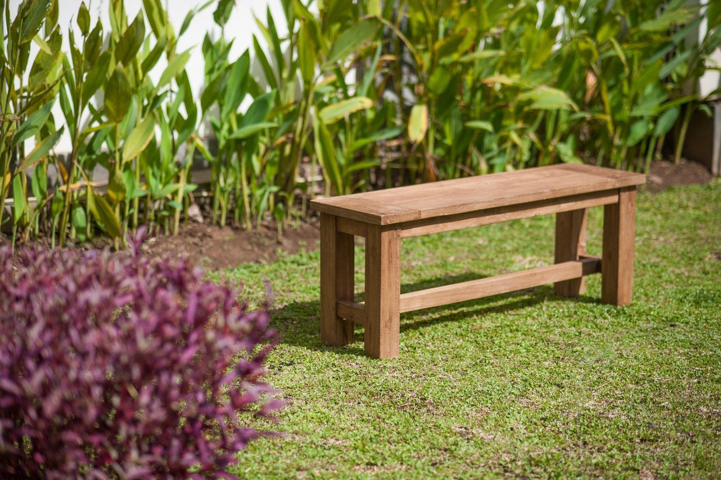 Teak garden bench 100cm