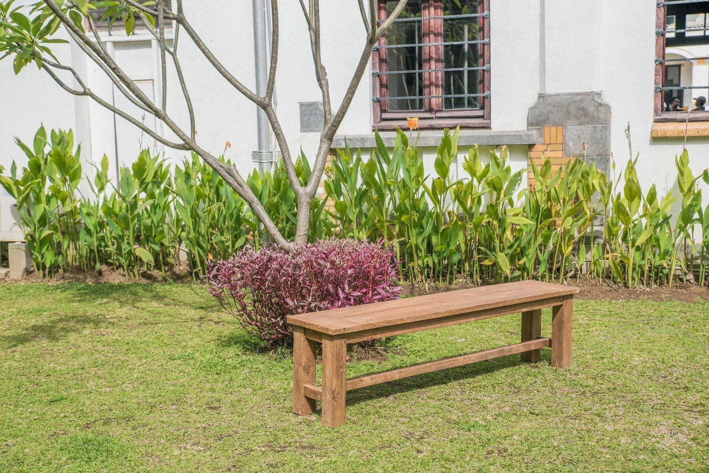 Teak garden bench 180cm