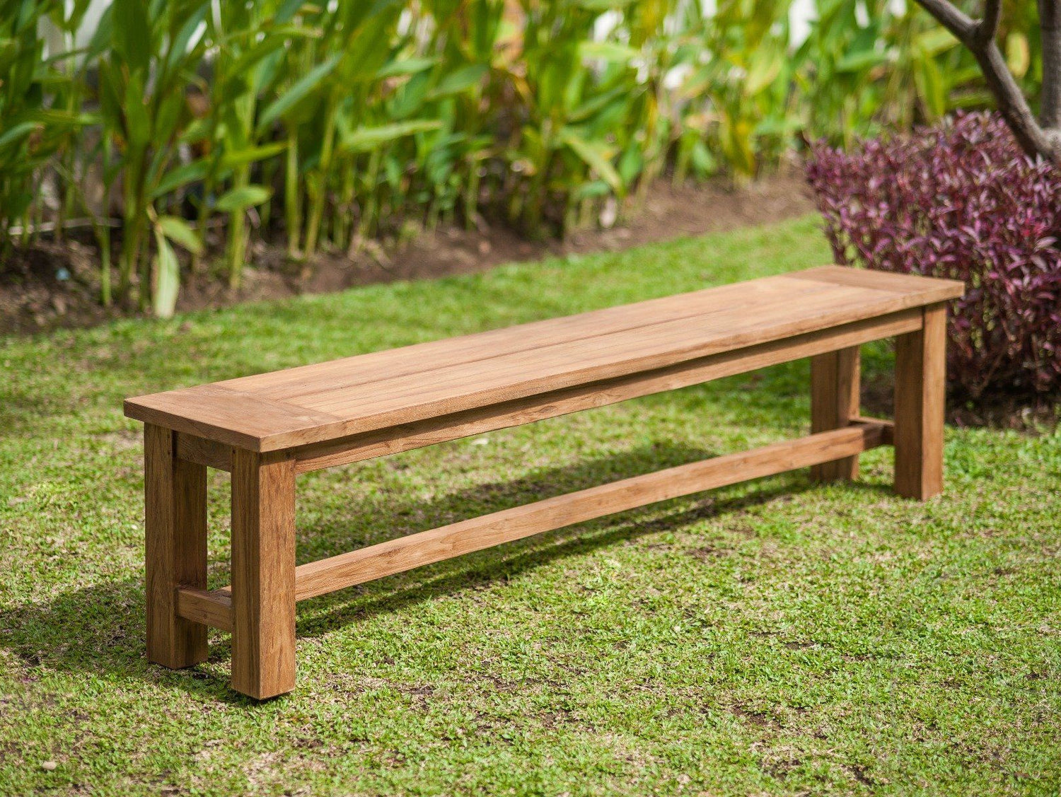 Teak garden bench 180cm